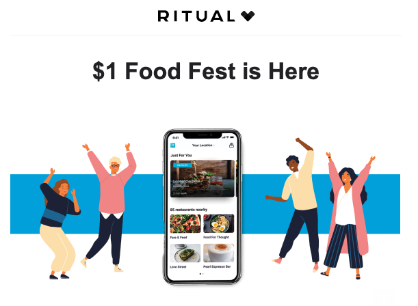 ritual $1 Food Festival Refer Friend
