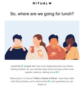 Ritual $1 Lunch Promotion