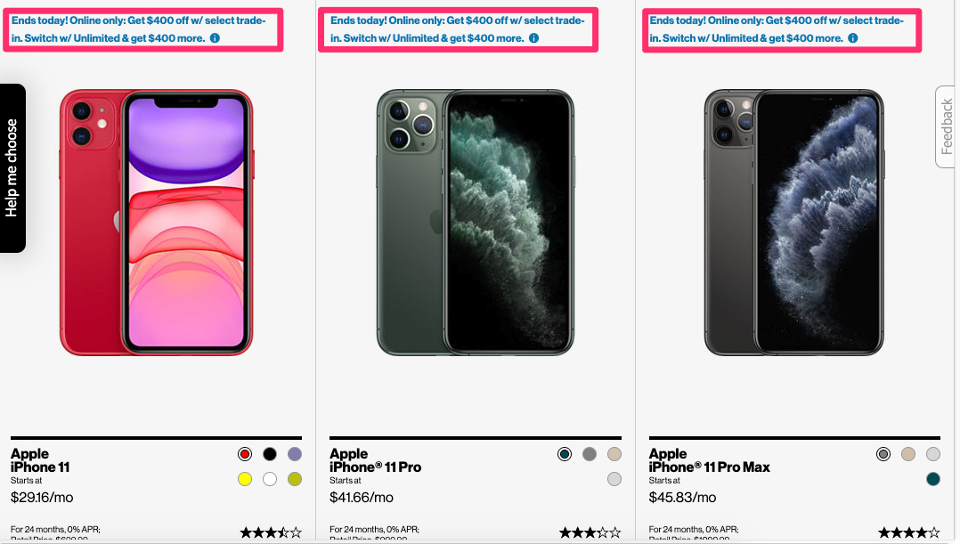 Free iPhone 11 Trade In Deals: Verizon $800 Off, T-Mobile ...