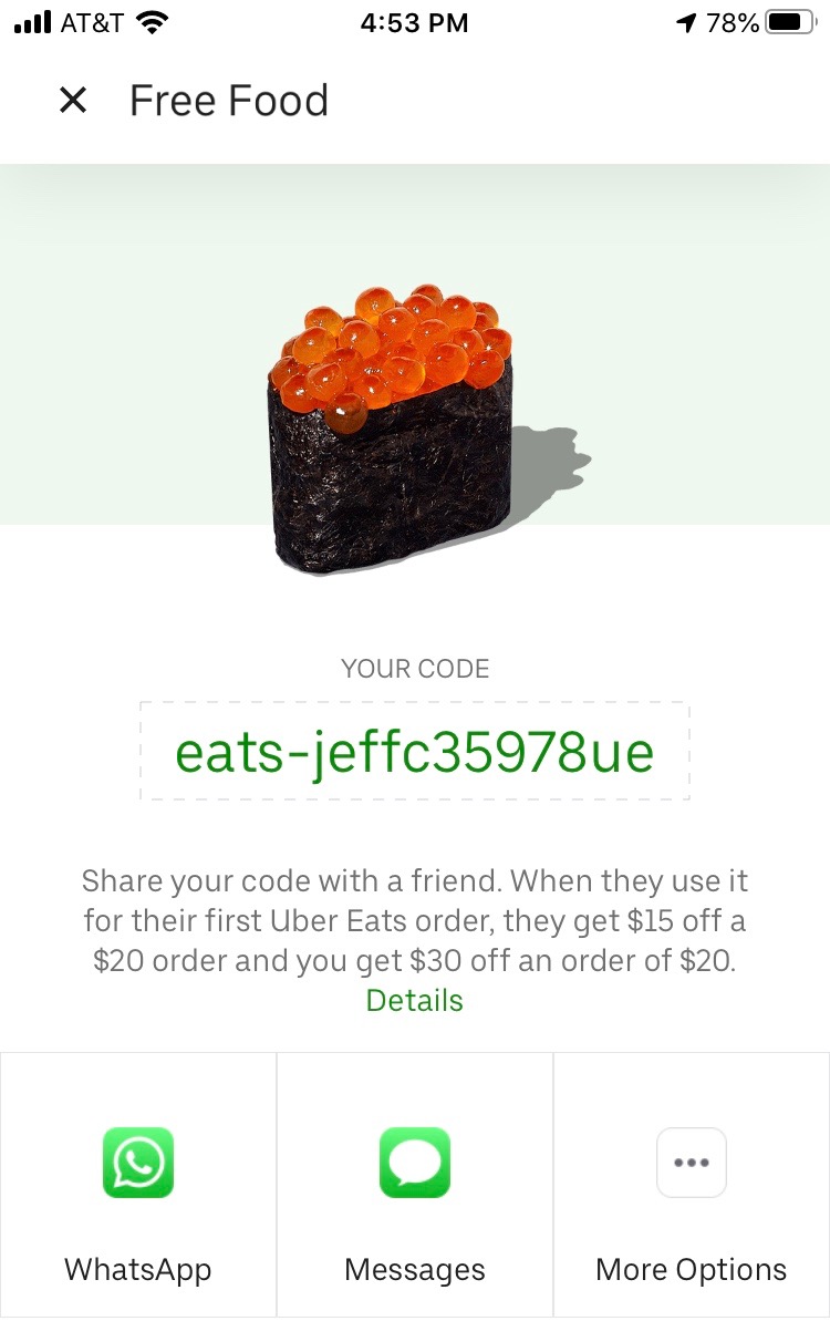 Free Food 15 Off Uber Eats Promo Code Min Order 20 New Users The 